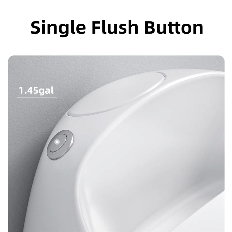 WATERMONY 1.45 GPF Elongated OnePiece Toilet (Seat Included) Wayfair